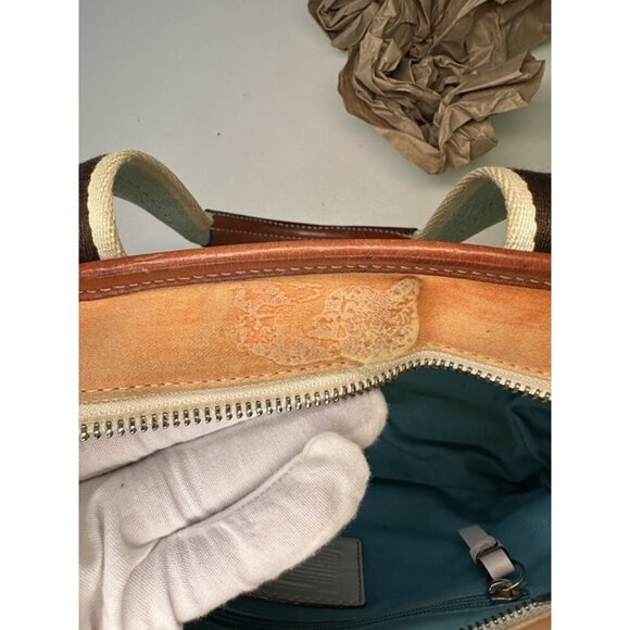 DAMAGE Coach Hampton Watercolor Pastel Stripes Small Tote Handbag A0773-10025 - Picture 12 of 12